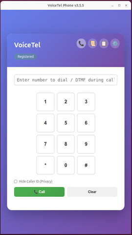 Desktop β Dialer Interface