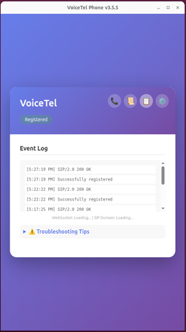 Desktop β Event Log